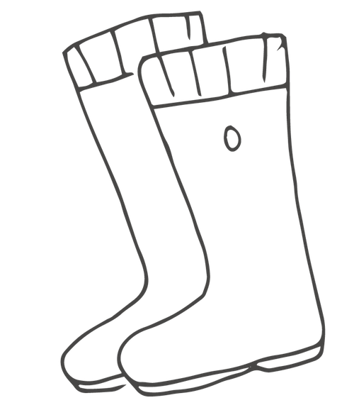 Cabins and Castles illustration - boots