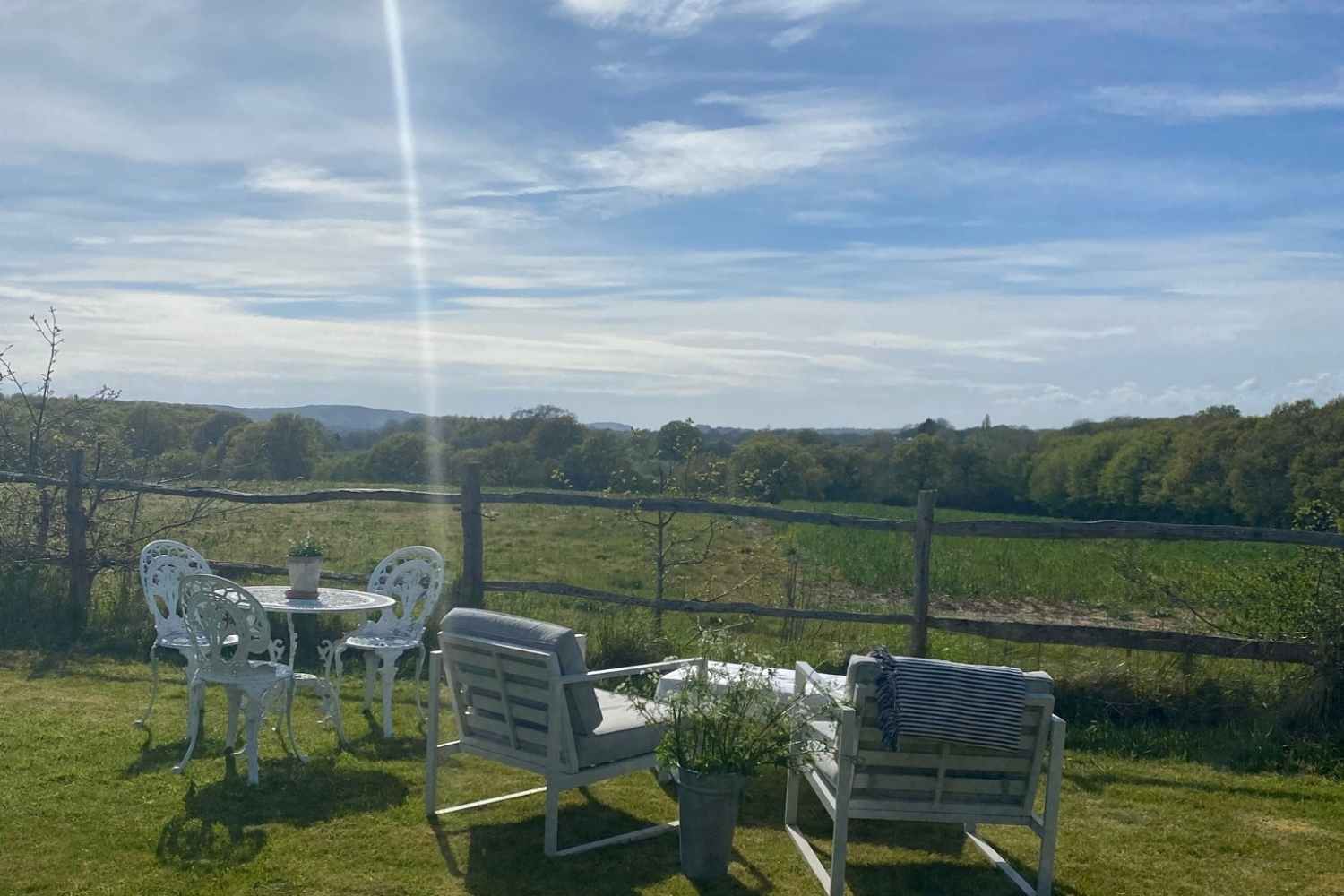 Relax in the garden and enjoy the stunning views